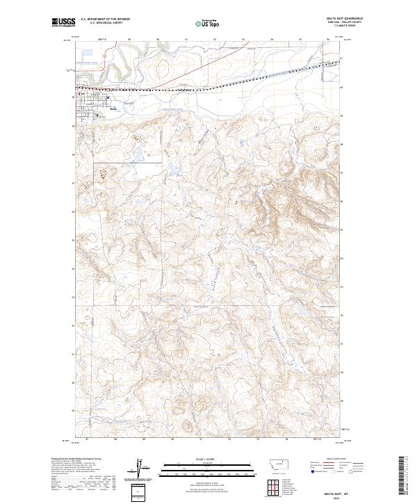 Malta East, MT — USGS 7.5-minute topo (2024)