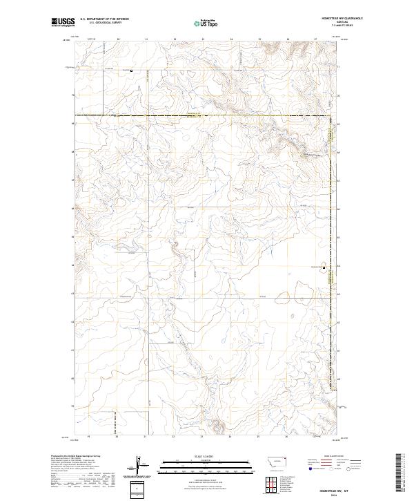 Homestead NW, MT — USGS 7.5-minute topo (2024)