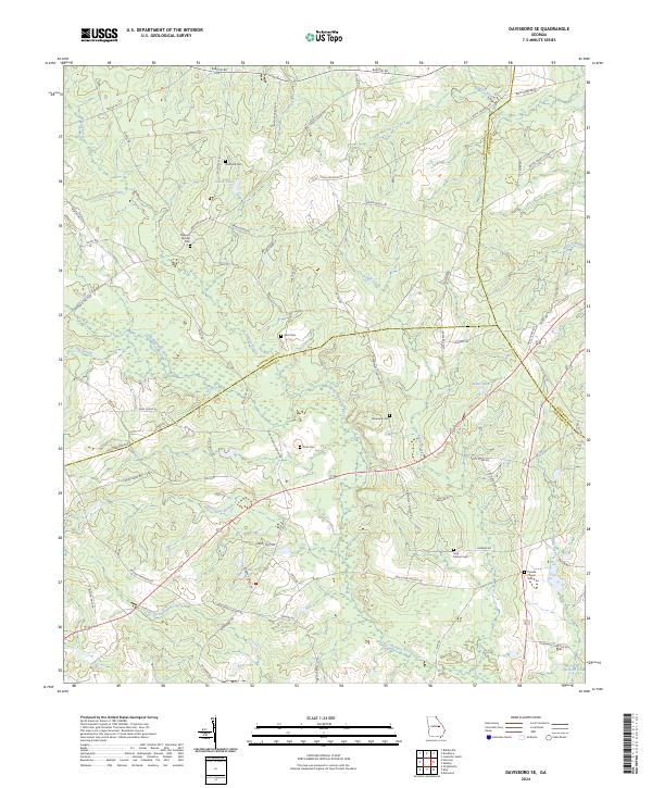 Davisboro SE, GA — USGS 7.5-minute topo (2024)