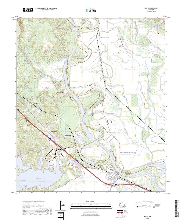 Boyce, LA — USGS 7.5-minute topo (2024)