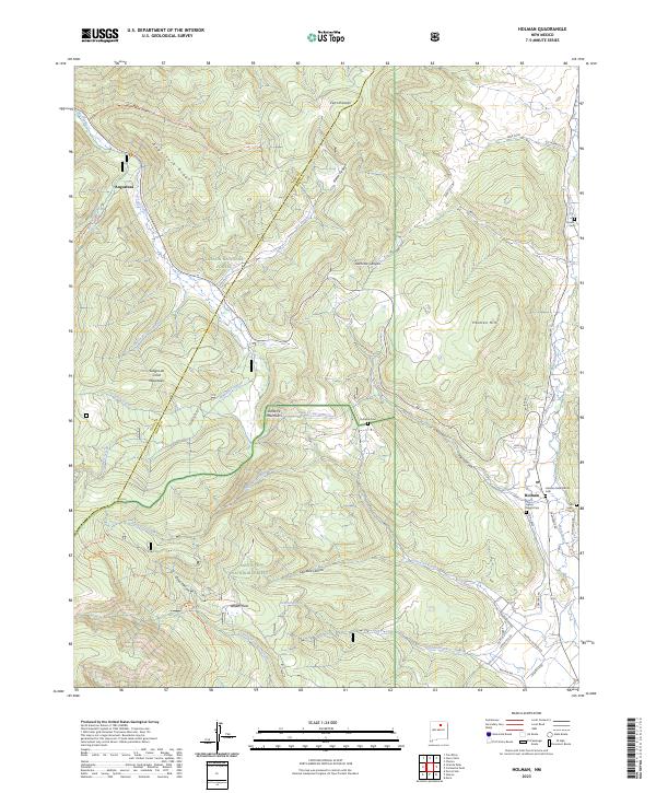 Holman, NM — USGS 7.5-minute topo (2023)