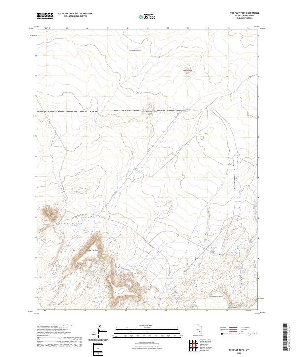 The Flat Tops, UT — USGS 7.5-minute topo (2023)