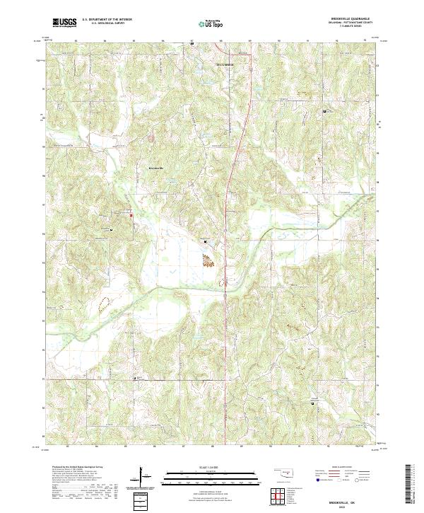 Brooksville, OK — USGS 7.5-minute topo (2022)