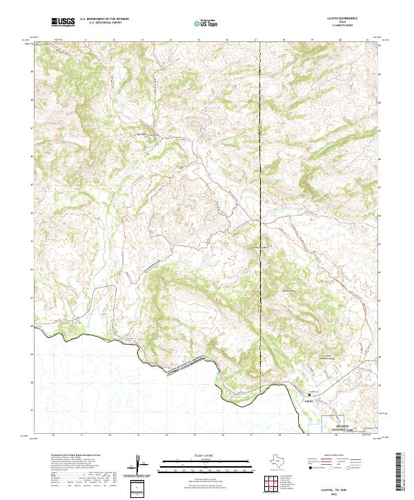 Lajitas, TX,CHH, US — USGS 7.5-minute topo (2022)