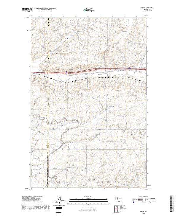 Weber, WA — USGS 7.5-minute topo (2023)