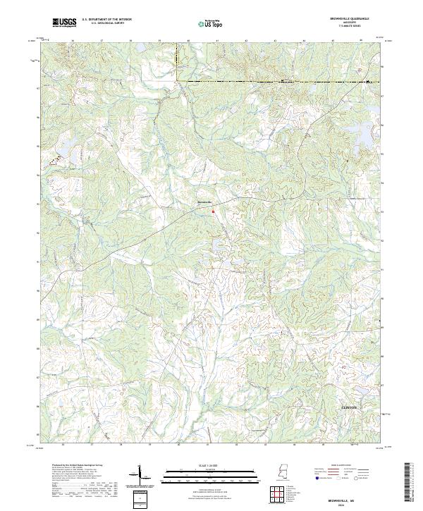Brownsville, MS — USGS 7.5-minute topo (2024)