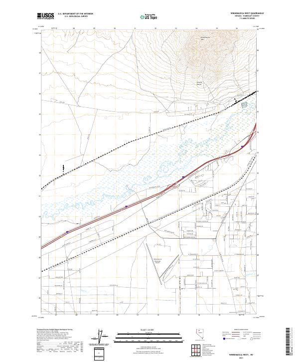Winnemucca West, NV — USGS 7.5-minute topo (2021)
