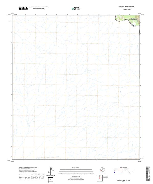Castolon OE S, TX,CHH, US — USGS 7.5-minute topo (2022)
