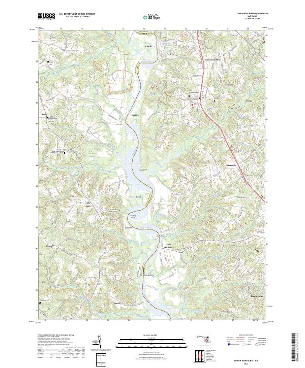 Lower Marlboro, MD — USGS 7.5-minute topo (2023)