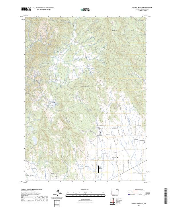 Boswell Mountain, OR — USGS 7.5-minute topo (2023)