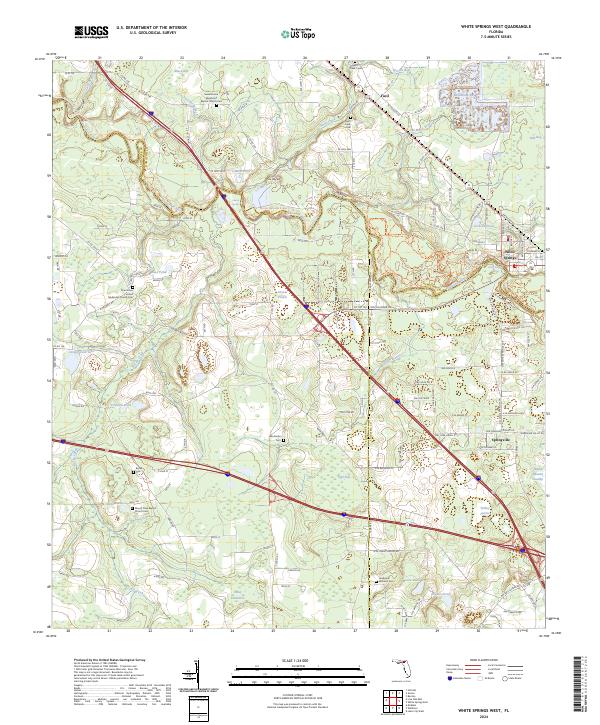 White Springs West, FL — USGS 7.5-minute topo (2024)