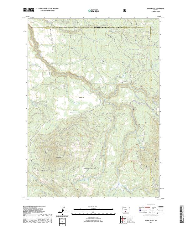 Shake Butte, OR — USGS 7.5-minute topo (2023)