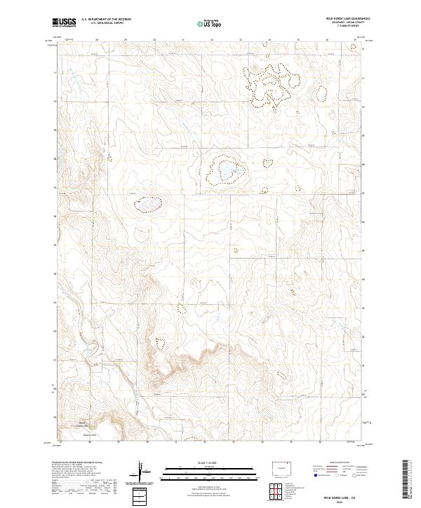 Wild Horse Lake, CO — USGS 7.5-minute topo (2022)