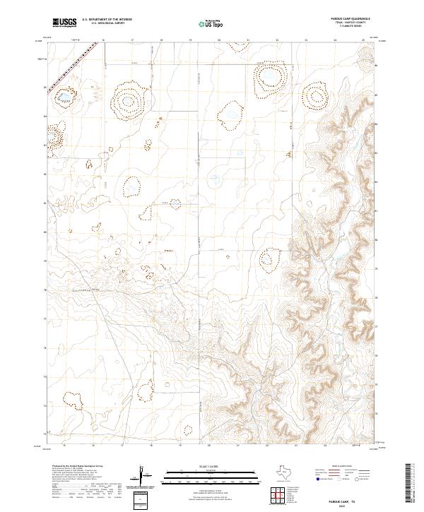 Pardue Camp, TX — USGS 7.5-minute topo (2022)