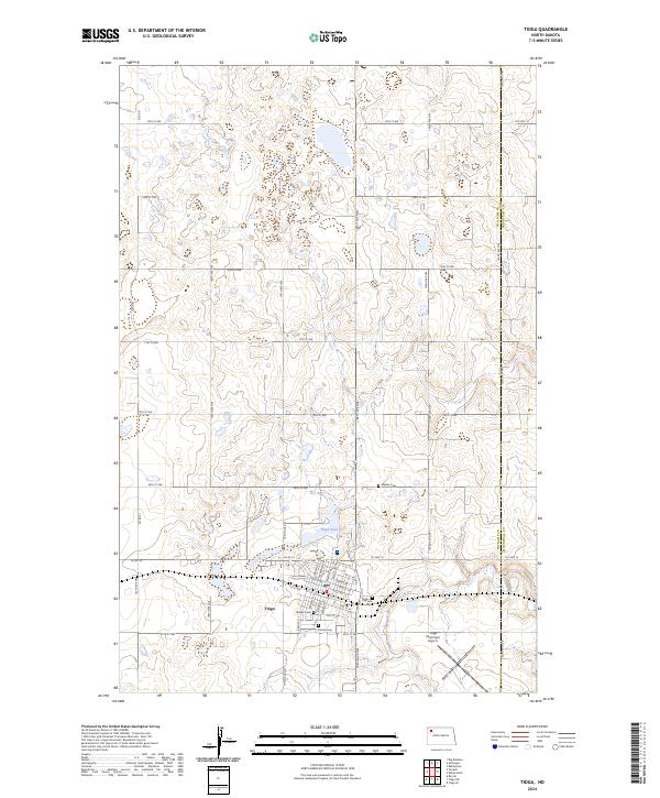 Tioga, ND — USGS 7.5-minute topo (2024)