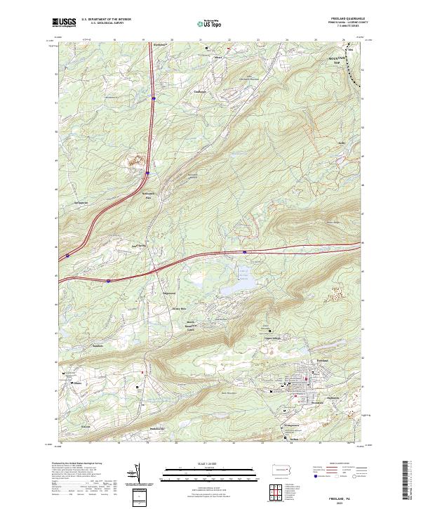 Freeland, PA — USGS 7.5-minute topo (2023)