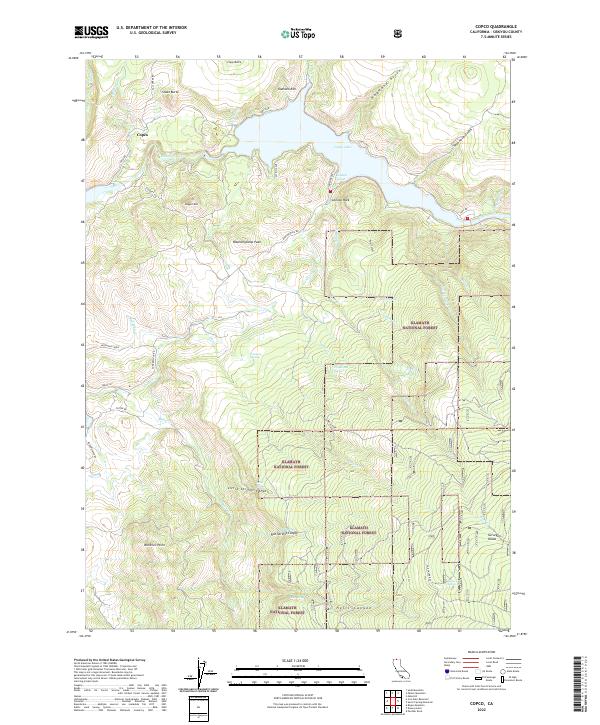 Copco, CA — USGS 7.5-minute topo (2022)