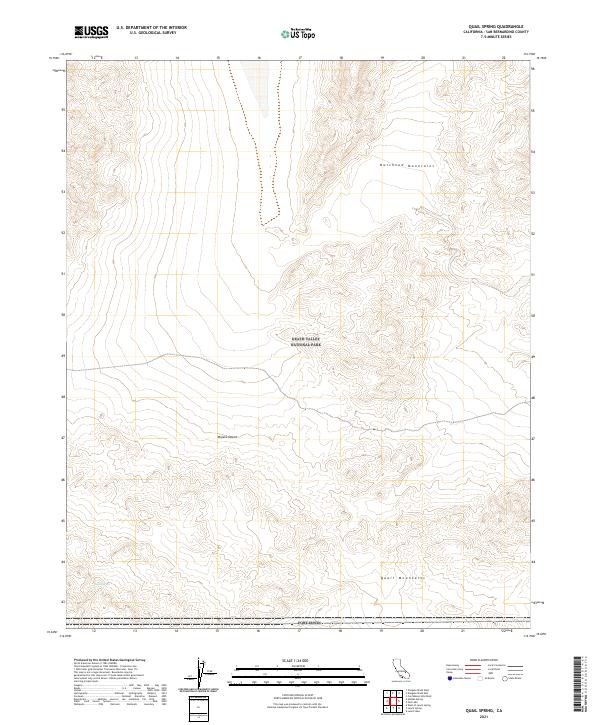 Quail Spring, CA — USGS 7.5-minute topo (2021)