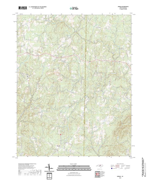 Moriah, NC — USGS 7.5-minute topo (2022)