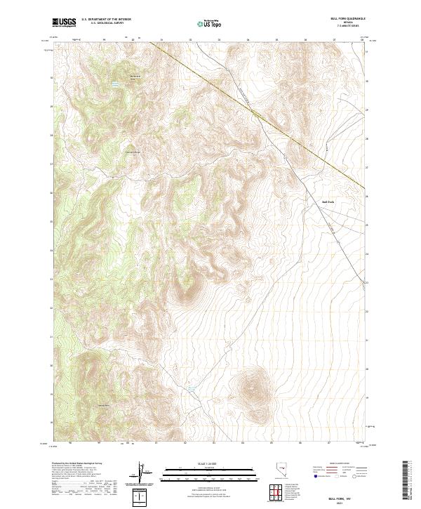 Bull Fork, NV — USGS 7.5-minute topo (2021)