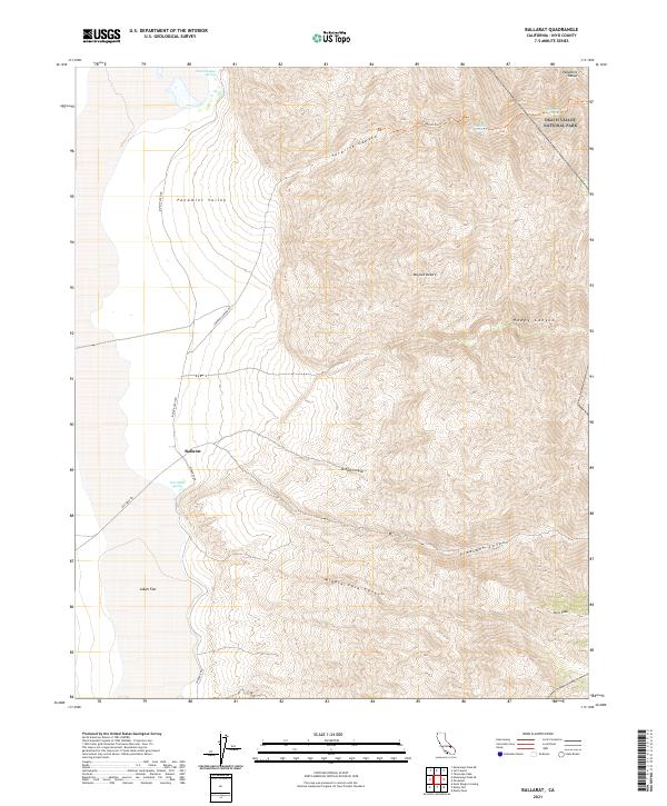 Ballarat, CA — USGS 7.5-minute topo (2021)