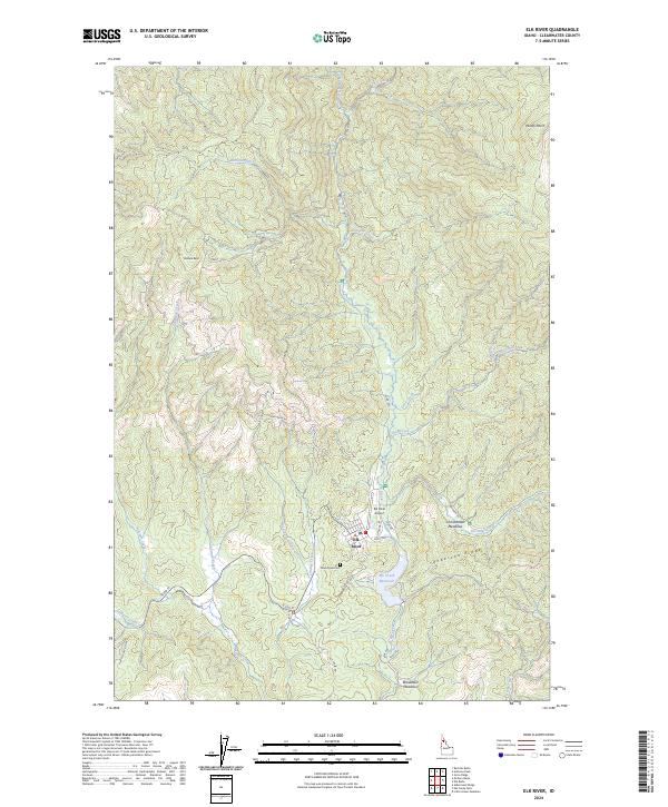 Elk River, ID — USGS 7.5-minute topo (2024)