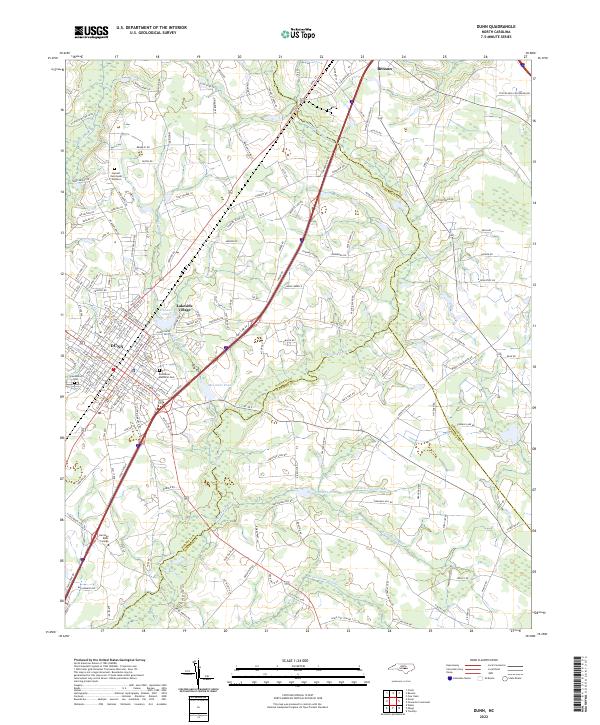 Dunn, NC — USGS 7.5-minute topo (2022)