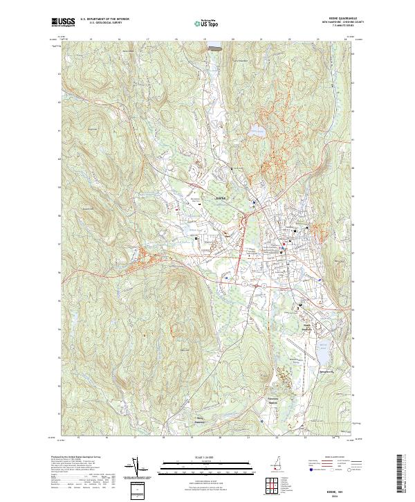 Keene, NH — USGS 7.5-minute topo (2024)