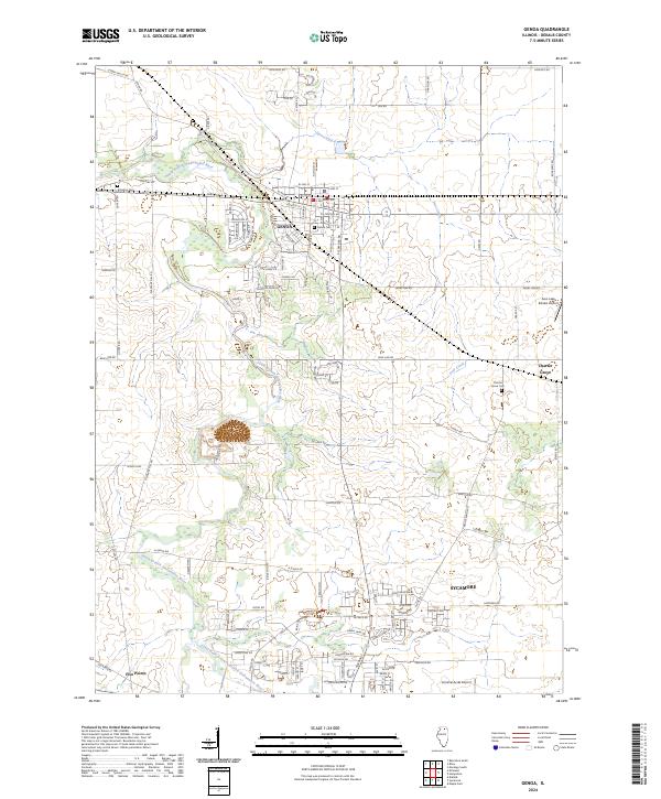 Genoa, IL — USGS 7.5-minute topo (2024)