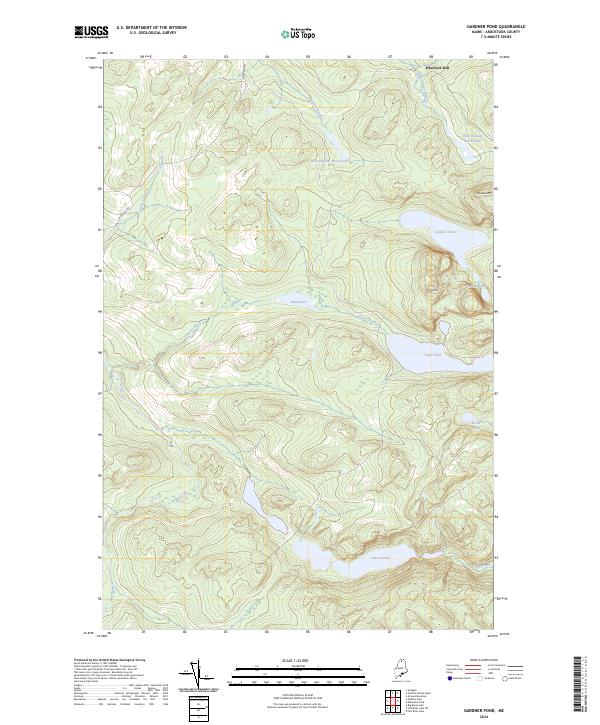 Gardner Pond, ME — USGS 7.5-minute topo (2024)