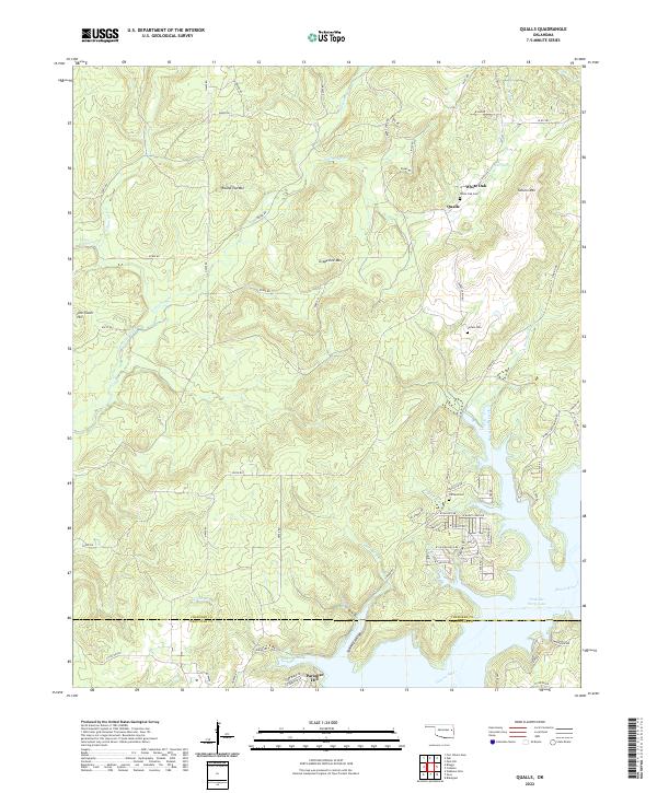 Qualls, OK — USGS 7.5-minute topo (2022)