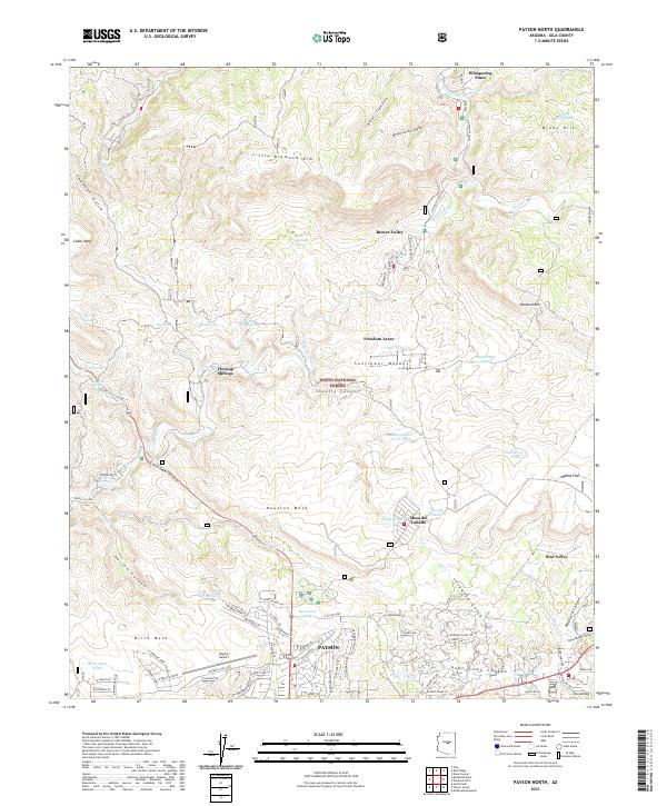 Payson North, AZ — USGS 7.5-minute topo (2021)