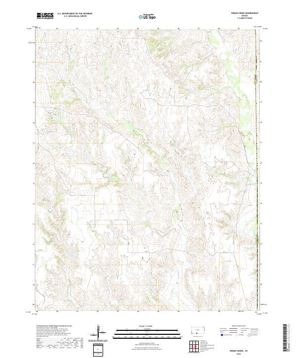 Indian Creek, KS — USGS 7.5-minute topo (2022)