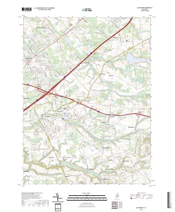 Allentown, NJ — USGS 7.5-minute topo (2023)