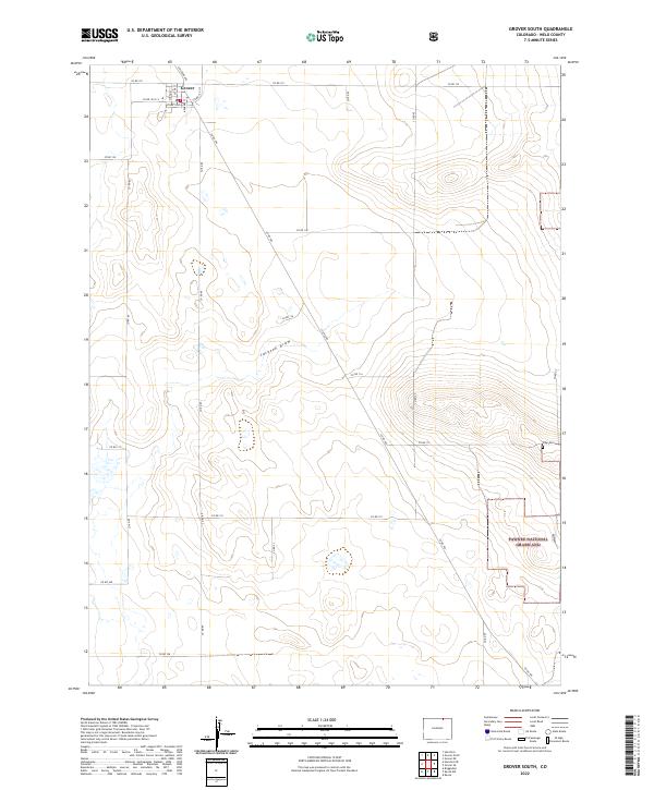 Grover South, CO — USGS 7.5-minute topo (2022)