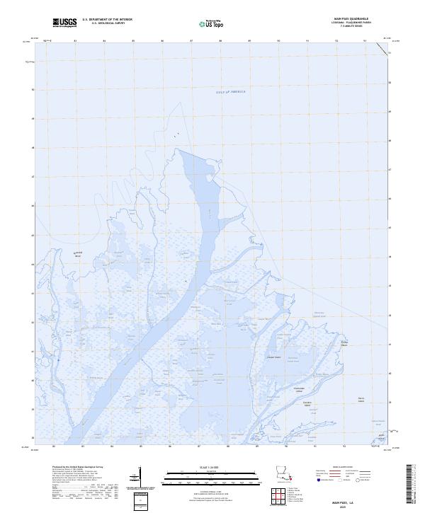 Main Pass, LA — USGS 7.5-minute topo (2025)