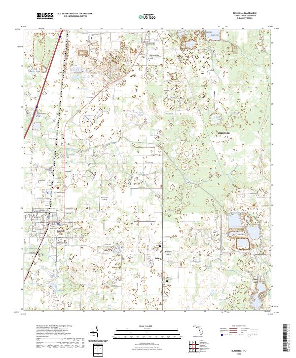 Bushnell, FL — USGS 7.5-minute topo (2024)