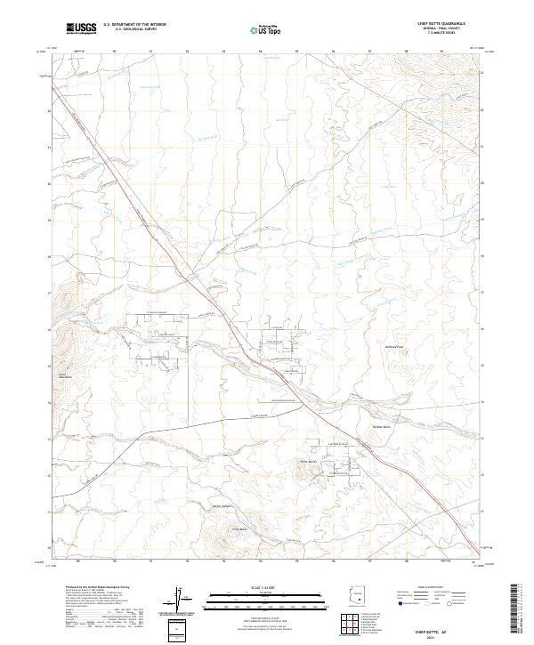 Chief Butte, AZ — USGS 7.5-minute topo (2021)