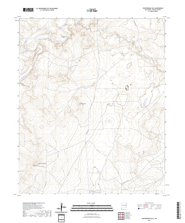Eighteenmile Hill, NM — USGS 7.5-minute topo (2023)