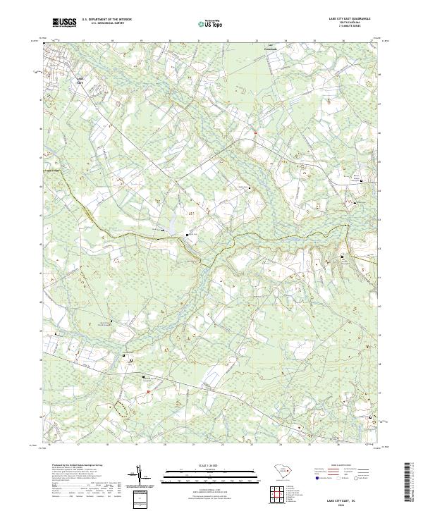 Lake City East, SC — USGS 7.5-minute topo (2024)