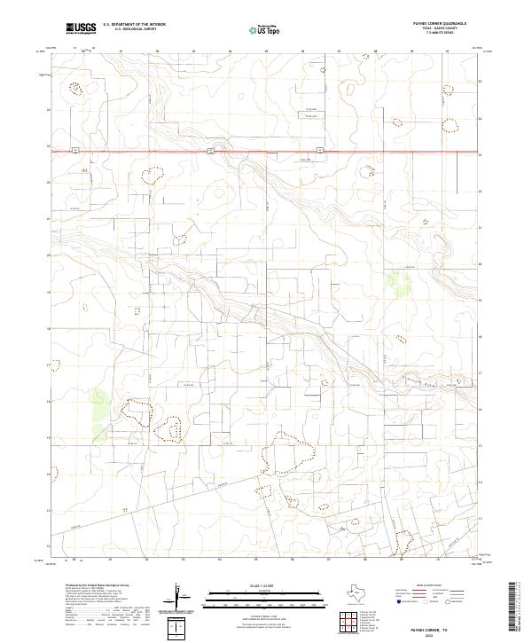 Paynes Corner, TX — USGS 7.5-minute topo (2022)