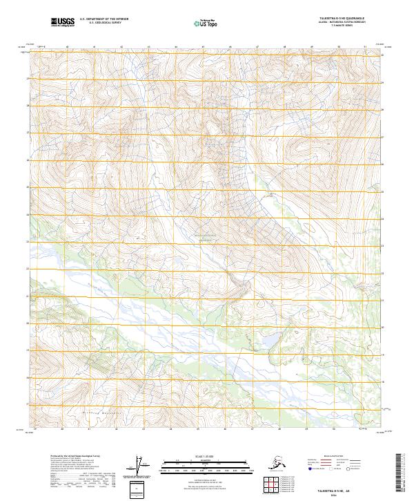 Talkeetna B-5 NE, AK — USGS 7.5-minute topo (2024)