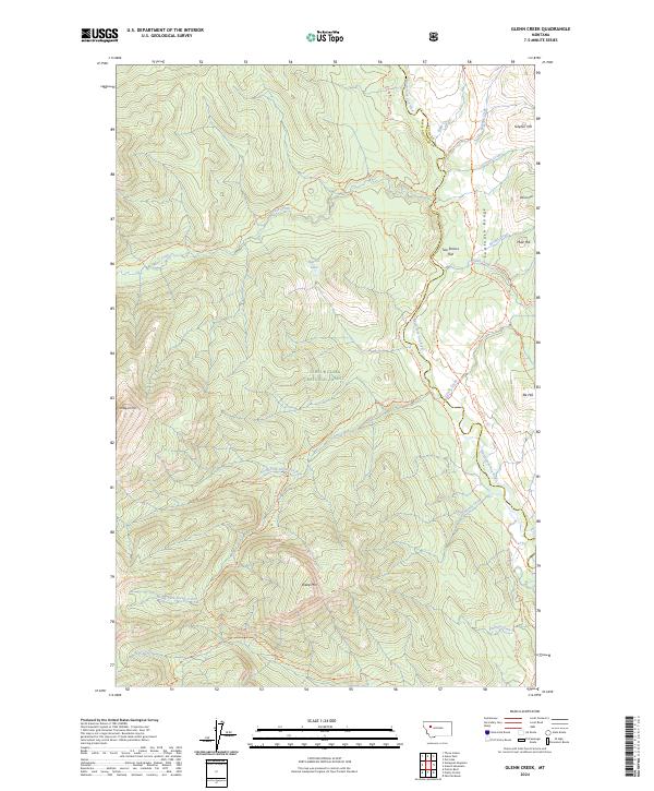 Glenn Creek, MT — USGS 7.5-minute topo (2024)