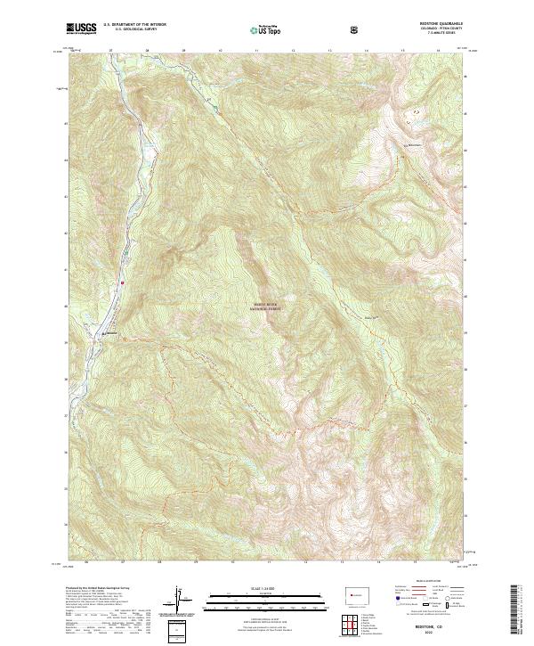 Redstone, CO — USGS 7.5-minute topo (2022)