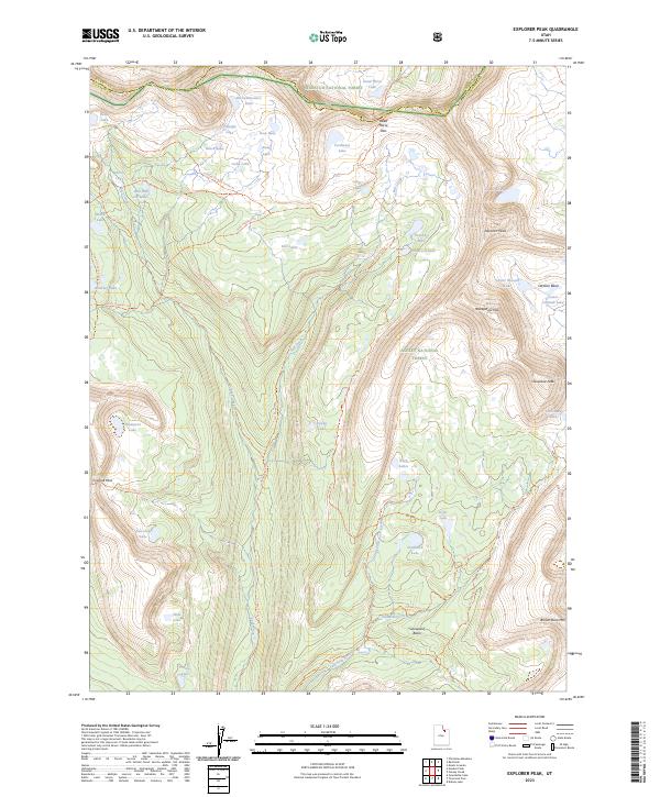 Explorer Peak, UT — USGS 7.5-minute topo (2023)