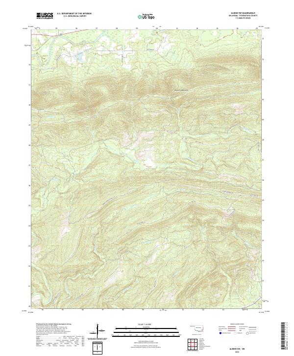 Albion SW, OK — USGS 7.5-minute topo (2022)
