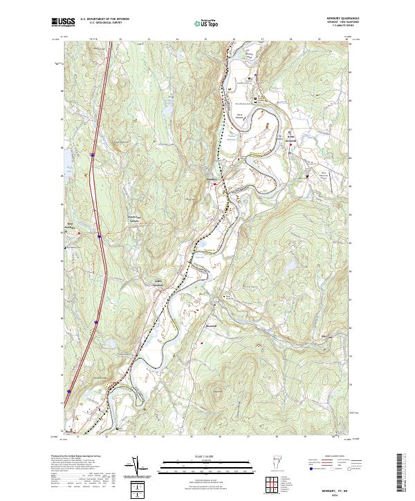 Newbury, VT-NH — USGS 7.5-minute topo (2024)