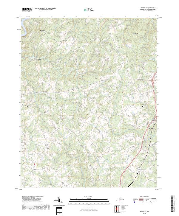 Pittsville, VA — USGS 7.5-minute topo (2022)