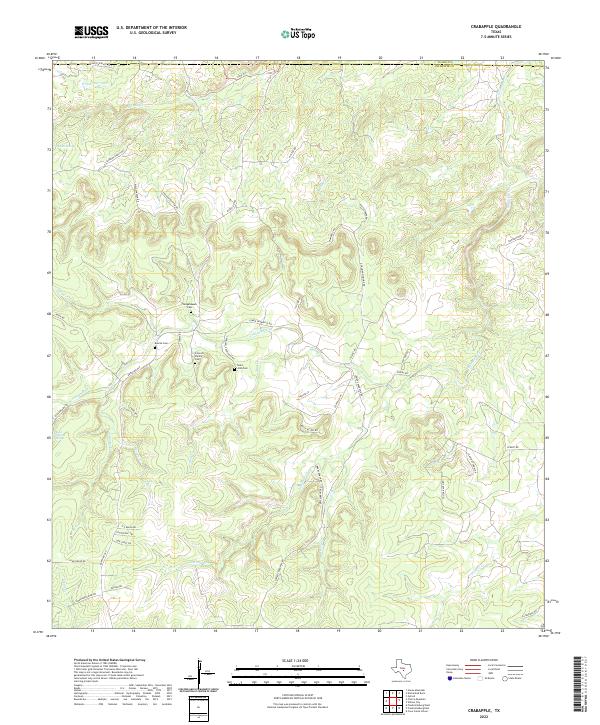 Crabapple, TX — USGS 7.5-minute topo (2022)