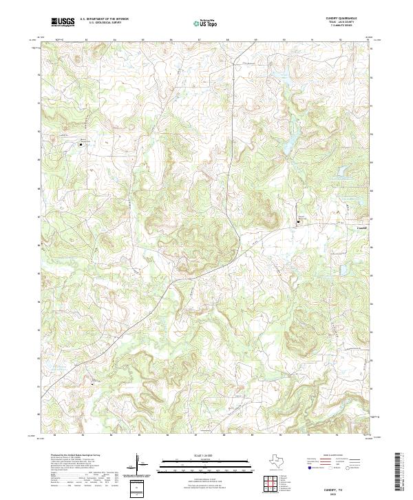 Cundiff, TX — USGS 7.5-minute topo (2022)